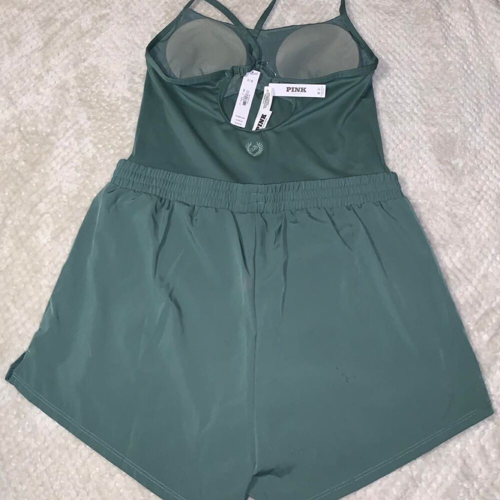 VICTORIA’S SECRET PINK Active Romper — Green | L - Picture 2 of 2